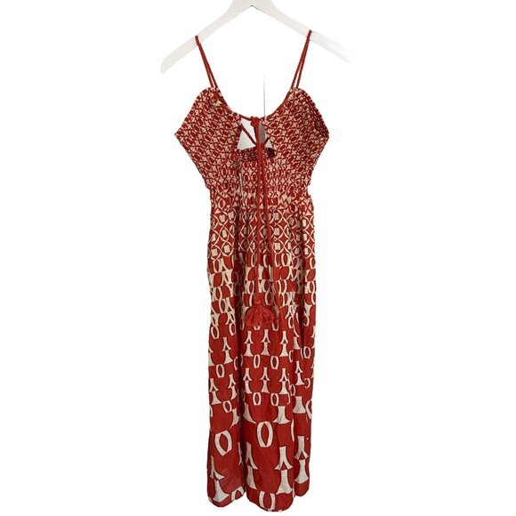 Anthropologie Smocked  Midi Dress With Front Slits - Picture 7 of 7